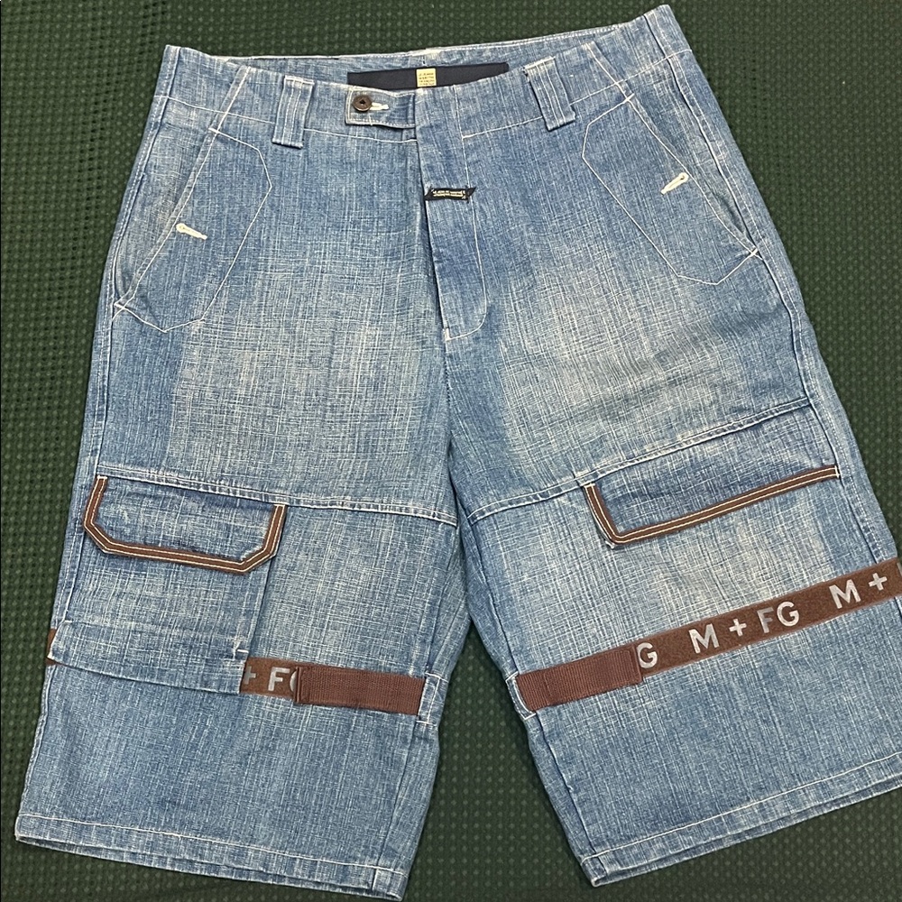 Marithe Francois Girbaud denim cargo shorts size‎ 36 Y2K men’s